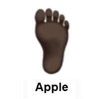 Foot: Dark Skin Tone on Apple iOS