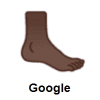 Foot: Dark Skin Tone on Google Android