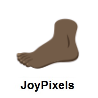 Foot: Dark Skin Tone on JoyPixels