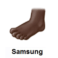 Foot: Dark Skin Tone on Samsung