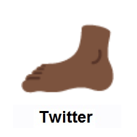Foot: Dark Skin Tone on Twitter Twemoji
