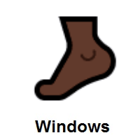 Foot: Dark Skin Tone on Microsoft Windows