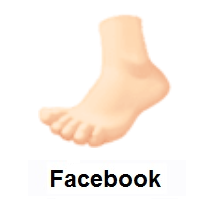 Foot: Light Skin Tone on Facebook