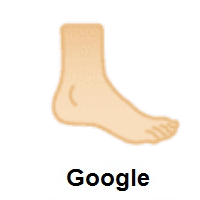 Foot: Light Skin Tone on Google Android