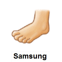 Foot: Light Skin Tone on Samsung