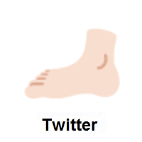 Foot: Light Skin Tone on Twitter Twemoji