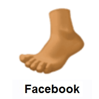Foot: Medium-Dark Skin Tone on Facebook