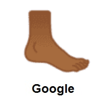 Foot: Medium-Dark Skin Tone on Google Android
