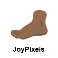 Foot: Medium-Dark Skin Tone on JoyPixels