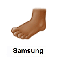 Foot: Medium-Dark Skin Tone on Samsung