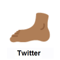 Foot: Medium-Dark Skin Tone on Twitter Twemoji