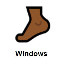 Foot: Medium-Dark Skin Tone on Microsoft Windows