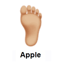 Foot: Medium-Light Skin Tone on Apple iOS