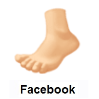 Foot: Medium-Light Skin Tone on Facebook