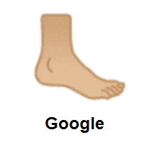 Foot: Medium-Light Skin Tone on Google Android