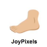 Foot: Medium-Light Skin Tone on JoyPixels