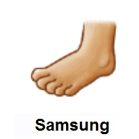 Foot: Medium-Light Skin Tone on Samsung