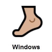 Foot: Medium-Light Skin Tone on Microsoft Windows