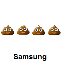 Four Times Pile of Poo on Samsung