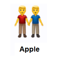 Men Holding Hands on Apple iOS