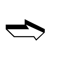 Front-Tilted Shadowed White Rightwards Arrow