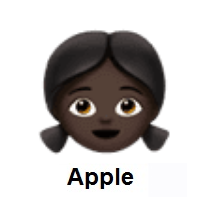 Girl: Dark Skin Tone on Apple iOS