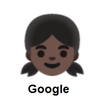 Girl: Dark Skin Tone on Google Android