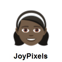 Girl: Dark Skin Tone on JoyPixels