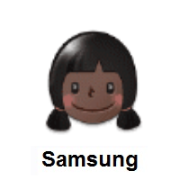 Girl: Dark Skin Tone on Samsung