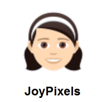 Girl: Light Skin Tone on JoyPixels