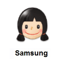 Girl: Light Skin Tone on Samsung