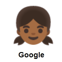 Girl: Medium-Dark Skin Tone on Google Android