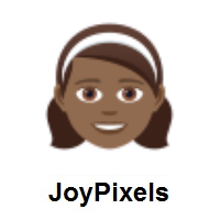 Girl: Medium-Dark Skin Tone on JoyPixels
