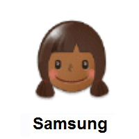 Girl: Medium-Dark Skin Tone on Samsung