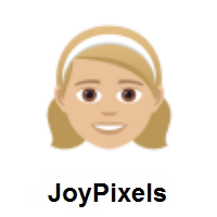Girl: Medium-Light Skin Tone on JoyPixels