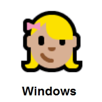 Girl: Medium-Light Skin Tone on Microsoft Windows