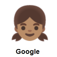 Girl: Medium Skin Tone on Google Android