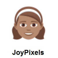 Girl: Medium Skin Tone on JoyPixels