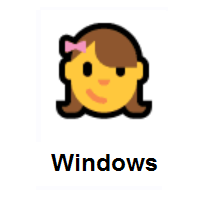 Girl on Microsoft Windows