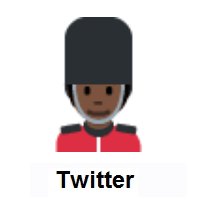 Guard: Dark Skin Tone on Twitter Twemoji