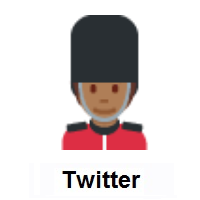 Guard: Medium-Dark Skin Tone on Twitter Twemoji