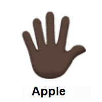 Hand With Fingers Splayed: Dark Skin Tone on Apple iOS