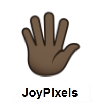 Hand With Fingers Splayed: Dark Skin Tone on JoyPixels
