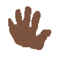 Hand With Fingers Splayed: Dark Skin Tone