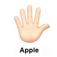 Hand With Fingers Splayed: Light Skin Tone on Apple iOS