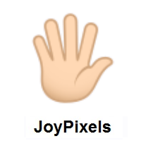 Hand With Fingers Splayed: Light Skin Tone on JoyPixels