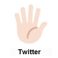 Hand With Fingers Splayed: Light Skin Tone on Twitter Twemoji
