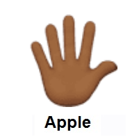 Hand With Fingers Splayed: Medium-Dark Skin Tone on Apple iOS