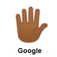 Hand With Fingers Splayed: Medium-Dark Skin Tone on Google Android
