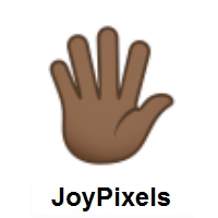 Hand With Fingers Splayed: Medium-Dark Skin Tone on JoyPixels